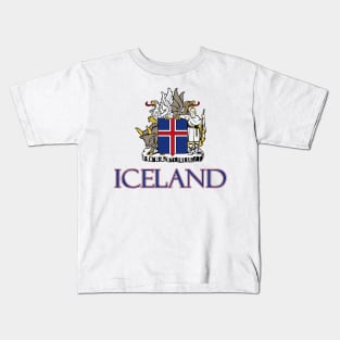 Iceland - Coat of Arms Design Kids T-Shirt